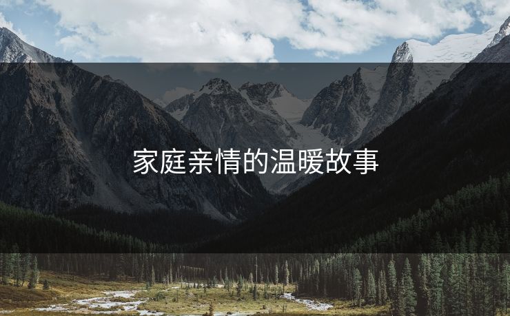 家庭亲情的温暖故事