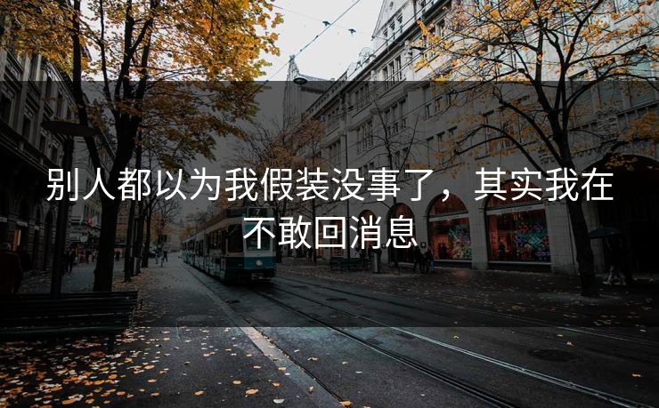 别人都以为我假装没事了，其实我在不敢回消息